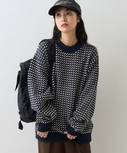 ☆新品タグ付き人気LL,bean washable sweater birds-eyeユニセックスニット