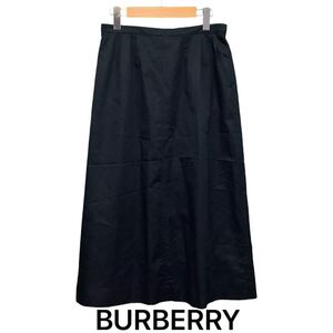 BURBERRY, バーバリー, ロンドン, ロングスカート,ブラック, 古着, 13サイズ