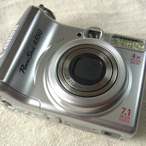 Canonデジカメ【PowerShot A550】710万画素／SD1GB付き／安心の乾電池式／キャノン／コンパクトデジタルカメラ／写真撮影／パワーショット