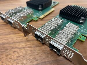 Mellanox ConnectX-4 Lx 25GbE 中古LANカード MCX4121A-ACAT 2枚セット　動作確認済み 返品返金対応 納品書発行可(商品説明文ご確認下さい)