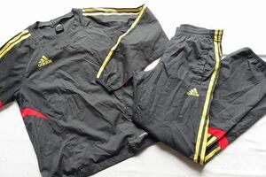 adidas/アディダス/ジュニア/スポーツウェア上下セット/長袖プルオーバー/長パンツ/ナイロン系ポリエステル/グレー/150サイズ(11/6R6)