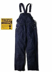 未使用 TROPHY CLOTHING ライトオンスデニム オーバーオール (32) トロフィークロージング Round House Low Back