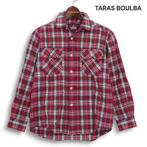 TARAS BOULBA タラスブルバ 秋冬 ウール100%♪ 長袖 ワーク チェック シャツ Sz.M　レディース アウトドア 日本製　K4T01754_A#B