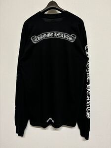 【入手困難】 CHROMEHEARTS クロムハーツ scroll label スクロールラベル 黒 ブラック 長袖 Tシャツ ロンT Lサイズ 新品未使用