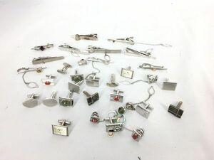 1円 アクセサリー デザイン SV含む カフス ネクタイピン おまとめ大量セット EV957