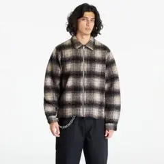 STUSSY Wool Plaid Zip Shirt