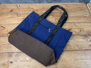 【N2-2116】VALENTINO ROSSA バレンティノロッサ ナイロン トートバッグ ボストンバッグ ネイビー系 同梱可【千円市場】