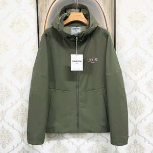 高機能EU製＆定価7万◆UABONI*Paris*マウンテンパーカー*ユアボニ*パリ発◆防風 撥水 シック 無地 ジャケット 登山服 ゆったり ジャケットL