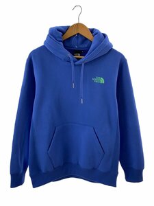 THE NORTH FACE◆BACK SQUARE LOGO HOODIE_バックスクエアロゴフーディ/S/ポリエステル/BLU