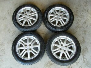 ダイハツ 純正 アルミ 14×4.5J ET45 PCD100-4H 2023年製 155/65R14 WINTERMAXX WM02 スタッドレスタイヤ 4本セット S1601