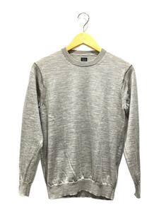 BATONER◆UPERIOR MERINO CREW NECK/セーター(薄手)/ウール/グレー