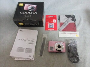 ●美品●Nikon Coolpix L21●ニコン クールピクス コンパクト デジタルカメラ●ピンク色 付属あり