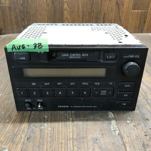 AV5-38 激安 カーステレオ TOYOTA 50610 86120-2A201 CQ-LS2250AA 203248 カセット FM/AM 通電未確認 ジャンク