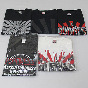 LOUDNESS ラウドネス 半袖Tシャツ Lサイズ 5点まとめて 1点のみ1回着用、他4点未使用保管品 ヘヴィメタル