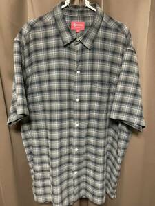 supreme | Plaid S/S Shirt 22ss Black XL 極美品