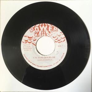 [Solomon Riddim] Charlie Chaplin - Fire Burn Dem Below / Reggae Dancehall Foundation / 45RPM 7インチレコード