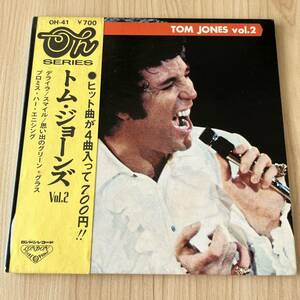 【国内盤帯付7inch】トムジョーンズ VOL.2 デライラ SMILE PROMIS TOM JONES / EP レコード / OH41 / 洋楽ポップス /