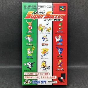 SFC◆美品！Jリーグ　スーパーサッカー　Super Soccer　通電未確認/箱・説明書・はがき付き　ハドソンソフト 1994年発売 