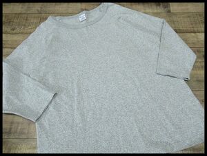 送無 G② XL 美品 USA製 Champion チャンピオン T1011 ヘビーウェイト ジャージー 七分袖 ラグラン フットボール Tシャツ 霜降りグレー