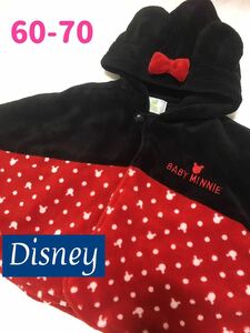 Disney/ディズニー　babyミニー ふわふわ ポンチョ size60-70