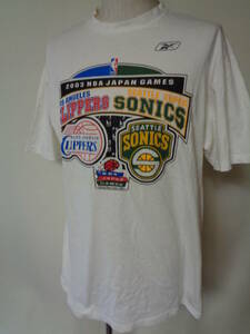 2003NBA ジャパンゲーム ロサンゼルス クリパーズVSシアトル スーパーソニックス Tシャツ 