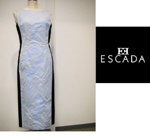 【新品B品】ESCADA（エスカーダ） フォーマルワンピース　ドレス　豪華ワンピース　春物　パーティードレス　※ファスナーの留め具破損