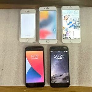 5台セット 【iPhone8 】【iPhone6 A1586 】x2 【iPhone6 A1688】【iPhone5s A1453】通電のみ　【ジャンク品】