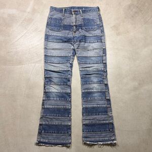 90s 00s HYSTERIC GLAMOUR Archive Patchwork Denim Pants rare ヒステリックグラマー アーカイブ ツギハギデニム ウミヘビデニム パンツ