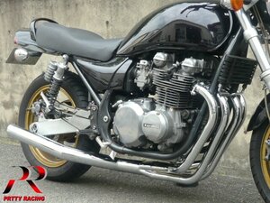 PRETTYRACING SPIDER KAWASAKI ゼファー750 Z2タイプ ショート管 マフラー メッキ フランジ付 大型車