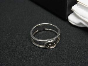 1円 GUCCI グッチ インターロッキングG SV925 リング 指輪 アクセサリー 約7号 レディース メンズ シルバー系 FC6575