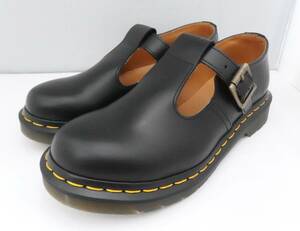 ★未使用品★Dr.Martens/ドクターマーチン　POLLEY Tバーシューズ レザーシューズ　14852001　UK5/24cm　ブラック