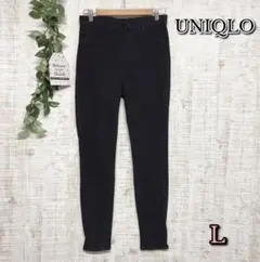 【UNIQLO】ユニクロ パンツ L ストレッチ スキニー ヒートテック 黒