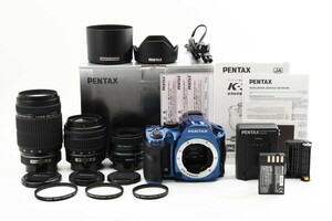 4104 【良品】 PENTAX K-30/PENTAX-DA L 55-300mm 18-55mm 35mm Lens ペンタックス デジタル一眼レフカメラ AFズームレンズ 0926