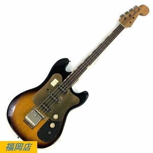 TEISCO YB-6 テスコ エレキベース バリトンギター ビザールタイプ サンバースト系 アンプ出力OK 動作/状態説明あり★現状品【福岡】