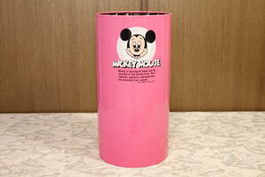 【昭和レトロ！】 MICKEY MOUSEのゴミ箱（ピンク） 【ジャンク品】