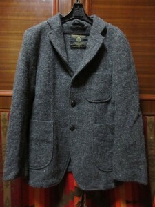 URBAN RESEARCH × HARRIS TWEED 100周年 アニバーサリー ■ハリスツイード 圧縮 ウール テーラード ジャケット アーバンリサーチ フライト