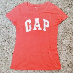 0722／Ｓ／GAP　レディース　トップス Tシャツ 半袖　オレンジ　ロゴ