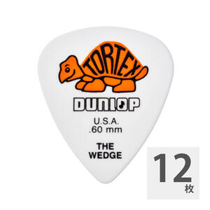 ギターピック 12枚 セット ジムダンロップ 0.6mm TORTEX WEDGE 424R JIM DUNLOP ジムダン