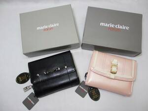 O42◇【未使用】2個◇マリクレール◇財布◇ピンク 桃色 & ブラック 黒色◇marie claire◇