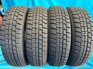 ①2022.2021年製155/65R14バリ山！中古スタッドレスタイヤ4本セット　DUNLOP WINTER MAXX 02 WM02 ダンロップ ウィンターマックス