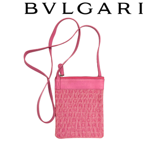 【中古】【非常に良い】BVLGARI ショルダーバッグ ブランド ブルガリ ピンク 鞄 r-bv-b-0586-03