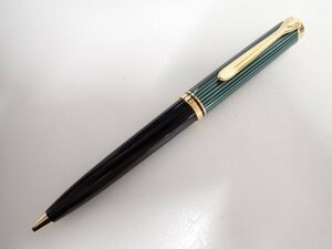 美品 Pelikan Souveran K800 ペリカン スーベレーン ボールペン グリーンストライプ 緑縞 ゴールドトリム ∬ 6E68A-33