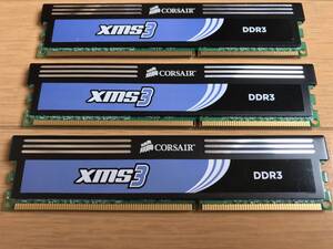 ☆ CORSAIR XMS3 DDR3 CMX6GX3M3A2000C9 2GB 3枚 合計6GB ☆