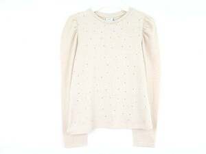 ザラ パフスリーブ ニット セーター 長袖 レーヨン トップス 女の子用 134サイズ アイボリー キッズ 子供服 ZARA