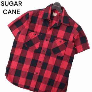 SUGAR CANE シュガーケーン SC37931 春夏 半袖 ワーク ブロック チェック★ シャツ Sz.S　メンズ　C4T06379_6#A