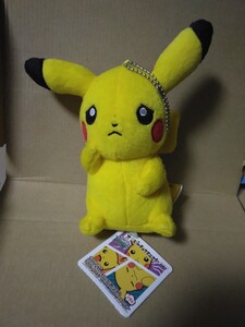 ポケモン ピカチュウマニア カバンに付けられるでっかいぬいぐるみ しんぱい ピカチュウ 非売品 マスコット ストラップ キーホルダー