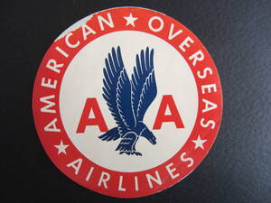 アメリカン・オーバーシーズ航空■AMERICAN OVERSEAS AIRLINES■アメリカン航空■ラゲッジラベル■1940