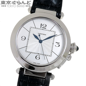 241001013830 カルティエ CARTIER パシャ 42mm 99本限定 W3019851 シルバー Pd950 K18WG レザー パラジウム 腕時計 メンズ 自動巻 仕上済