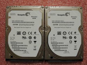 Seagate 2.5インチHDD ST9640423AS 640GB SATA 2個セット #10307