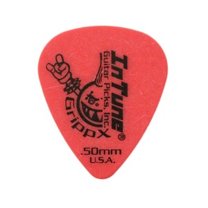 In Tune Guitar Picks DGP1-C50 GrippX-X 0.50mm Red ギターピック×12枚